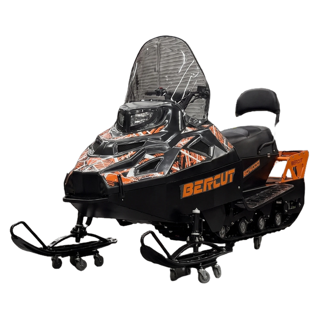 Снегоход Бурлак Беркут 24 л.с. черный/оранжевый